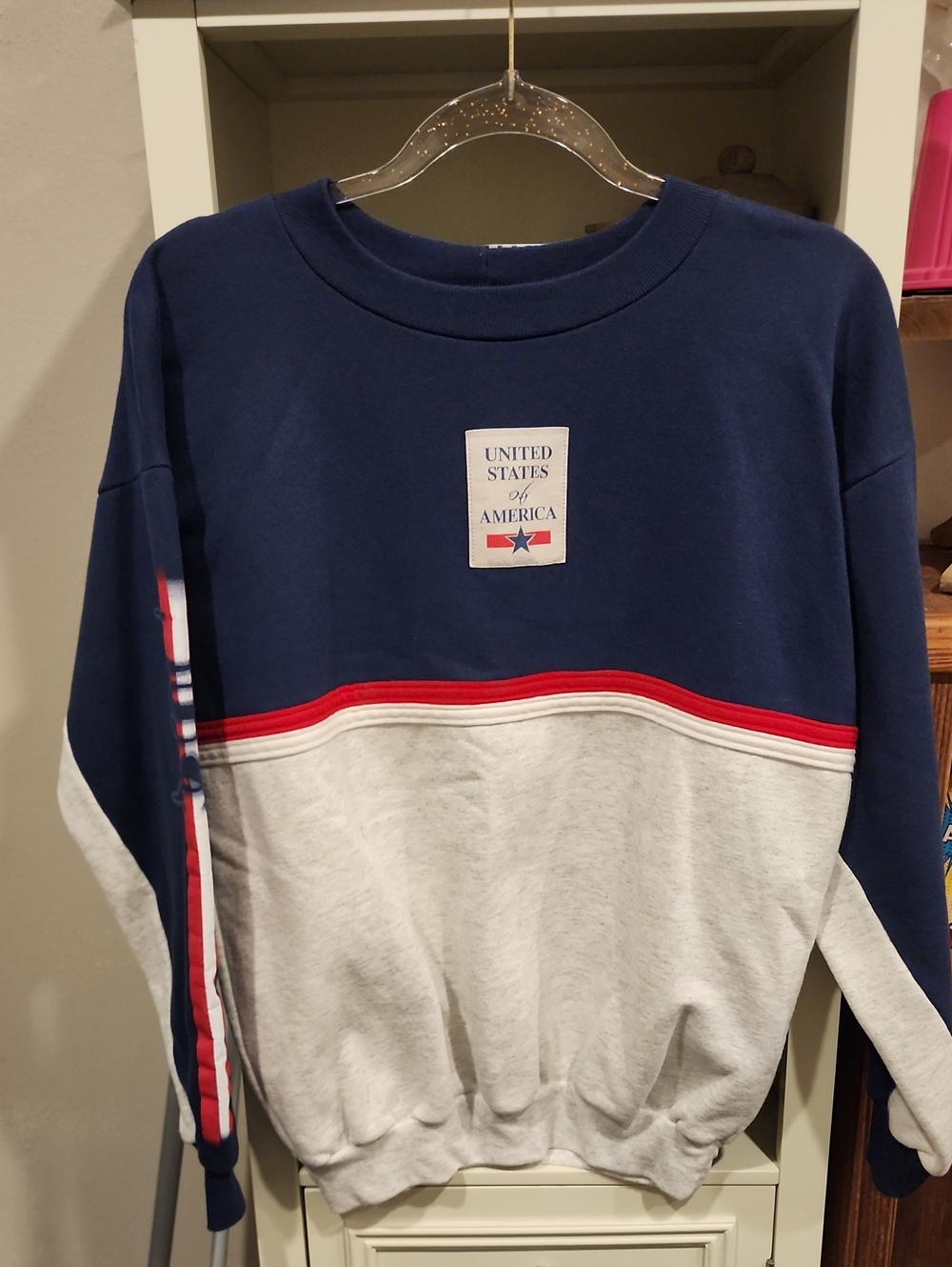 Artisan Navy, Light Gray & Red Block Crewneck Sweater